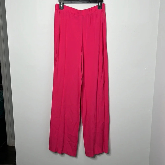 Trina Turk Genie Pink Front Slit Lounge Pants - Picture 6 of 7